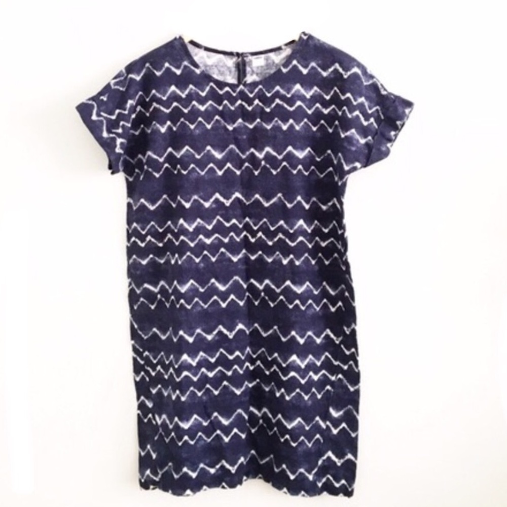 Navy/White Chevron Shift Dress, S